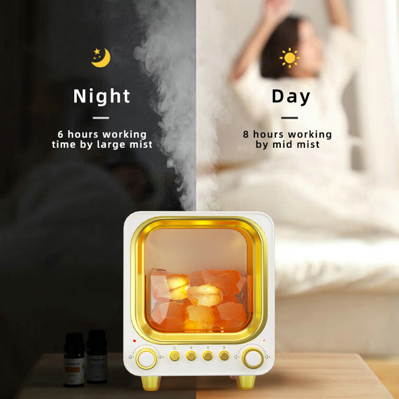 TV-Shaped 3-in-1 Humidifier Diffuser, Bluetooth Speaker & Mood Light, A good gift