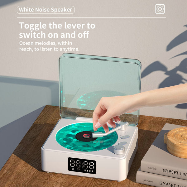 Ocean Waves Retro Bluetooth Speaker with White Noise, Ambient Light, A good gift
