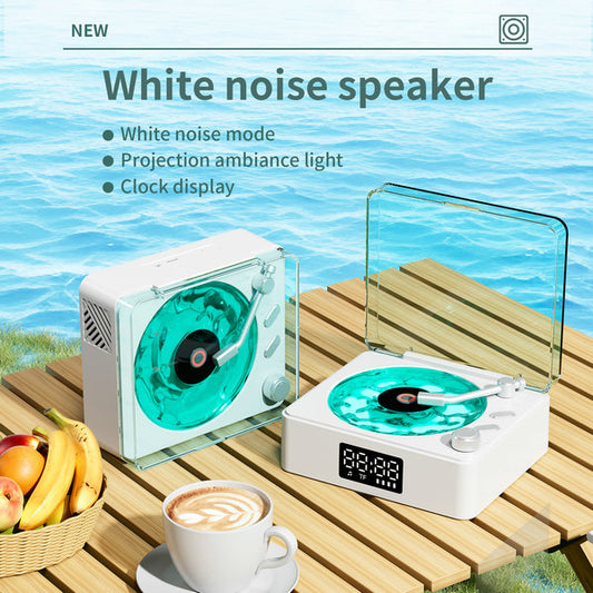 Ocean Waves Retro Bluetooth Speaker with White Noise, Ambient Light, A good gift
