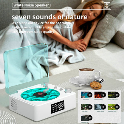 Ocean Waves Retro Bluetooth Speaker with White Noise, Ambient Light, A good gift