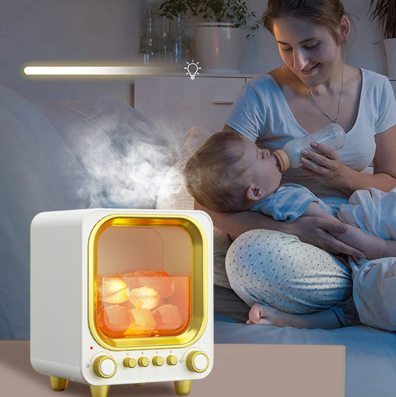 TV-Shaped 3-in-1 Humidifier Diffuser, Bluetooth Speaker & Mood Light, A good gift