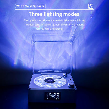Ocean Waves Retro Bluetooth Speaker with White Noise, Ambient Light, A good gift